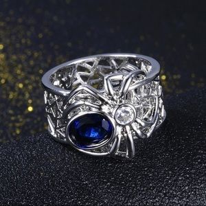 New Silver Spider Ring